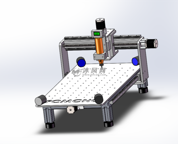 cnc数控铣床系统模型 - solidworks机械设备模型下载 - 沐风图纸